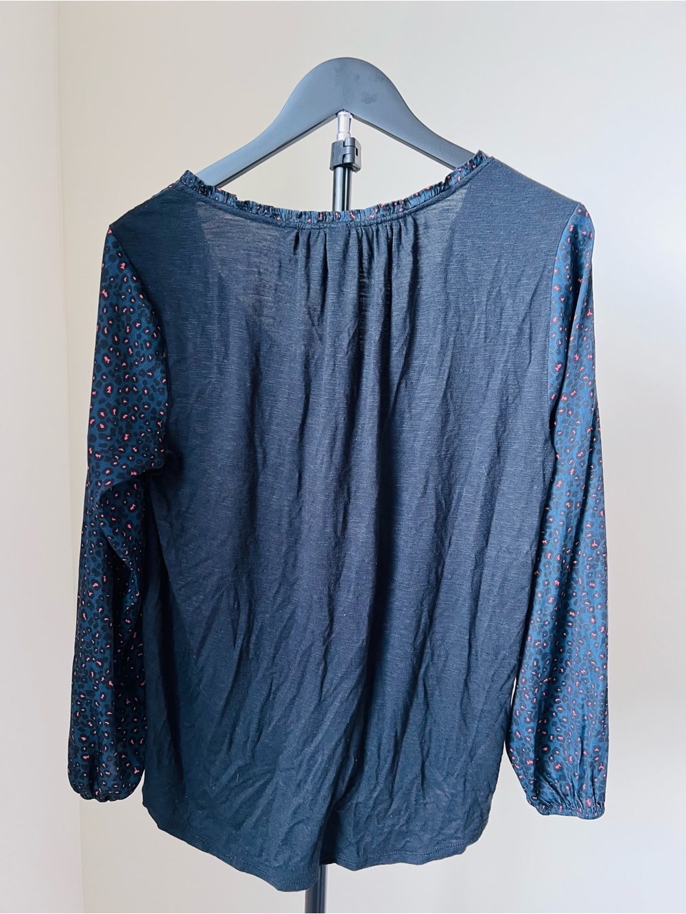 Anthropologie Dolan Marilyn leopard print Long-Sleeve Blouse S - Picture 5 of 9